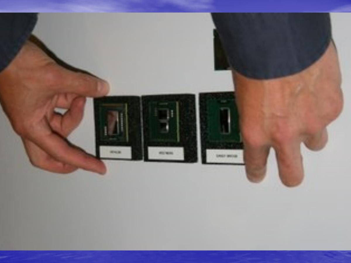 Tři chipset čipy – CPU, MCH, ICH