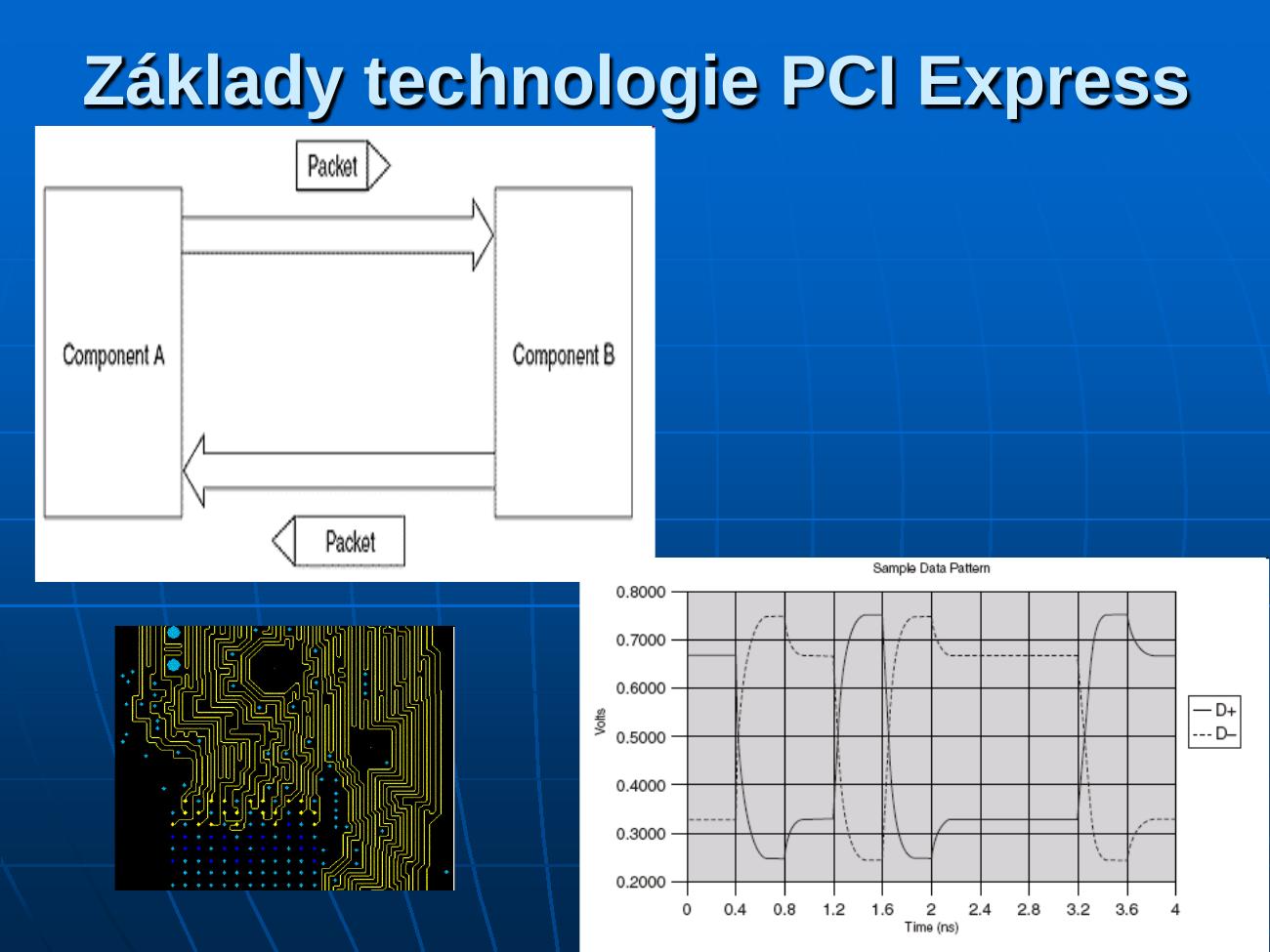 PCIe základy technologie – paketová komunikace, diferenciální signál